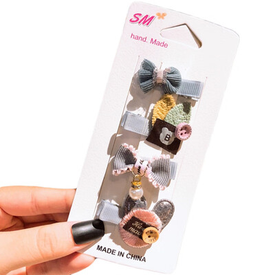

4 Pcs Hair Pin Childrens Hair Accessories Baby Hairpin Set Combination Princess Cute Kids Baby Hair Card Head wear