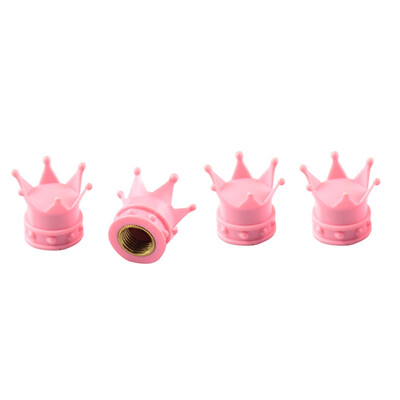 

4pcs Crown Tire Air Valve Cap Wheel Rims Tyre Valve Dust Cap Air Stems For Car Truck Bicycle