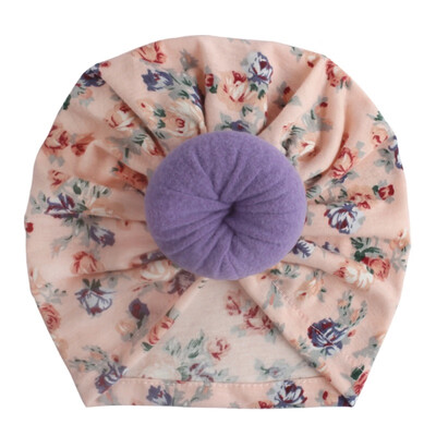 

Autumn Winter Soft Cute Newborn Baby Flower Pearl Design Girls Caps Infant Hat Turban Elastic Caps
