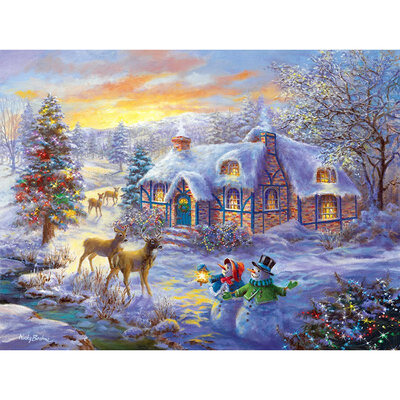 

5D Full Diy circular Diamond Painting Mosaic Handmade Winter Scenery Cross Stitch Diamond Diamond Embroidery Christmas