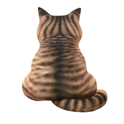 

Siaonvr 3D Printed Cat Back Cushion Plush Toy Gift Simulation Cat Pillow