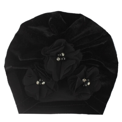 

New Autumn Soft Cute Newborn Baby Pearl Design Girls Caps Infant Casual Hat Turban Elastic Cap