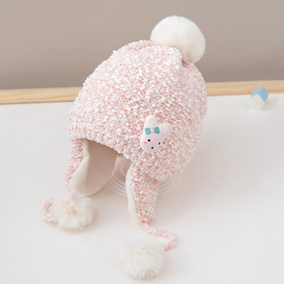 

Baby Girl Hat Toddler Infant Winter Tie up Hat Warmer Ear-flap Knitted Cap