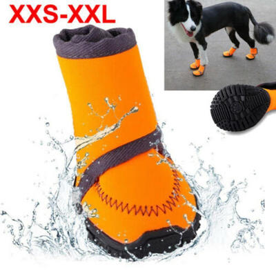 

Pet Dog Puppy Warm Boots Outdoor Waterproof Anti-Slip Shoes Rain Snow Booties UK