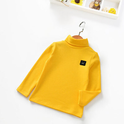

Winter Children Girls Boys Lettings Children Clothing Spring Autumn Winter High Collar Bottoming Shirt Baby Long-sleeved T-shirt