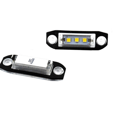 

For Volvo S40S60S80XC70XC60 1 Pair 3 LED Beads Plastic License Plate Light Car Accessory Replacement