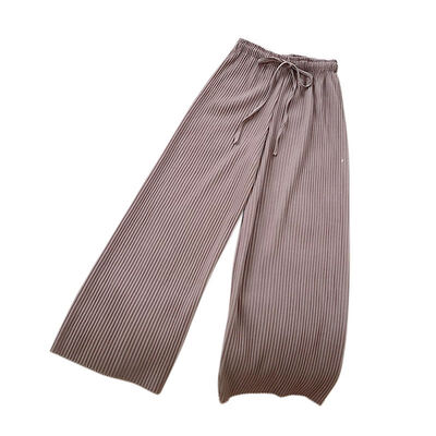 

New Womens Pants Women Summer High Waist Wide Leg Pants casual Loose Cotton Trousers