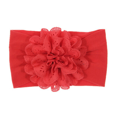 

15 colors Newborn Floral HeadBand Baby Lace Flower Headwrap Infant Elastic Headband Toddler Hair Turban Headwear