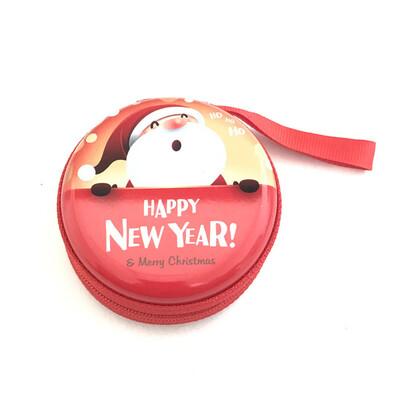 

Tailored Merry Christmas Gift Metal Coin Purse Santa Claus Prints Women Coin Case Gift
