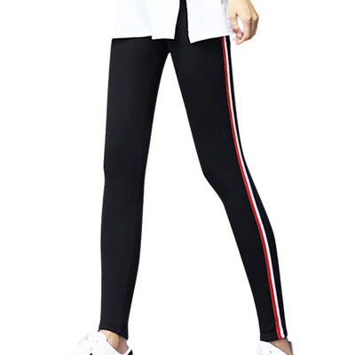 

Women Loose Leggings Casual Harajuku Loose High-Elastic Leggings Sports Striped Feet Pants Plus Size -2XL Leggings
