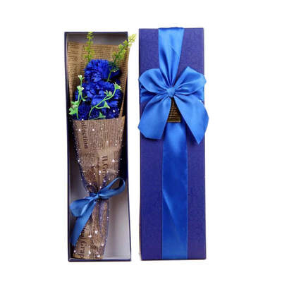 

2019 Mothers Day Gift Carnation Flower Bouquet Soap Flower Gift Box For Valentines Day Birthday Wedding Decor 5pcsbox