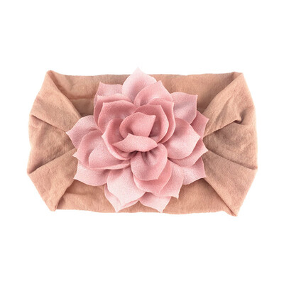 

Soft Cotton Knit Baby Cute Girls Big Floral Design Headband Headwear Apparel Photography Prop Party Gift