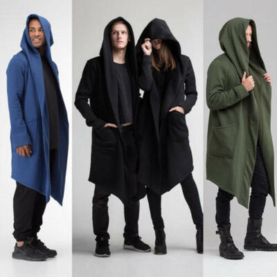 

Women Men Long Outwear Cosplay Hooded Jacket Burning Man Jacket Warm Casual Coat