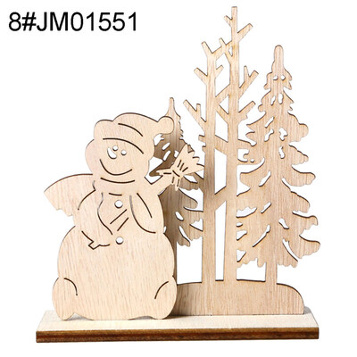 

Wooden Santa Claus Snowman Stand Crafts Table Ornament Christmas Party Supplies