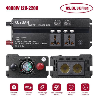 

Car Inverter 3000W 4000W 5000W 12V24V 110220V DC to AC Power Inverter Dual Led Display Modified Sine Wave Power Voltage Transfor