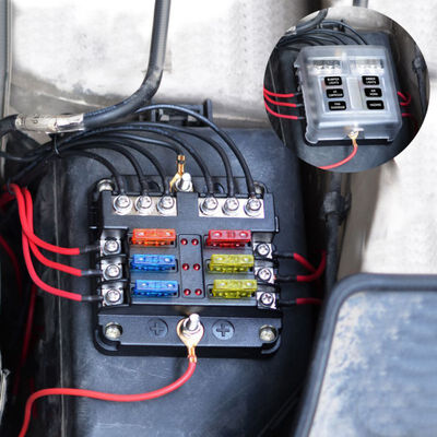 

6 Way Blade Fuse Box Holder with LED Light Damp-Proof Block Marine Car Boat Automotive 2018 Item