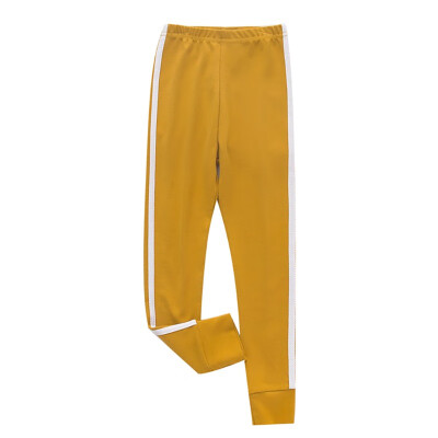 

Autumn Newborn Baby Girls Pants Cotton Leggings Elastic Waist Striped Print Toddler Bottom Pants