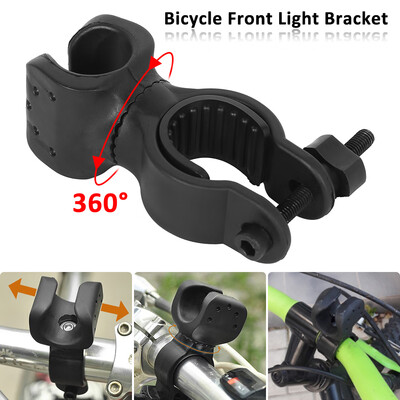 

Flashlight Holder 360 Rotation With antiskid rubber gaskets 360 Torch Clip Mount Bicycle Front Light Bracket