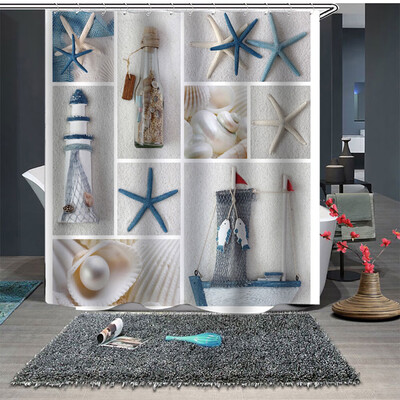 

〖Follure〗Popular Waterproof Shower Curtain With 12 Hooks Printed Bathroom 180x180cm