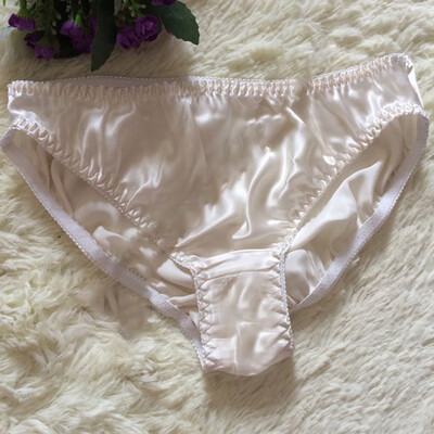 

Women Silk Panties Briefs Middle Waist Seamless Underpants Breathable Underwear