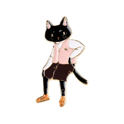 

Japanese Korean Version Cartoon Cute Cats Rabbits Foxes Metal Brooch Pins Fashion Jewelry Wholesale Cute Original Brooch