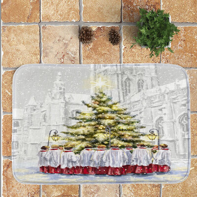 

Toponeto Christmas Festival Entrance Door Bathroom Mat Indoor Bath Decor
