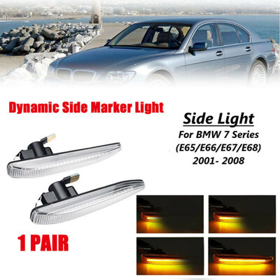 

2pc Dynamic Replacement Fender Side Marker Light For BMW E65E66 02-08 7 Series