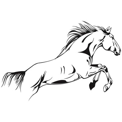 

PVC Black Running Horse Wall Sticker Removable Vinyl Art Mural Home Decor Jump Horse Wallpaper
