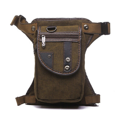 

Men Canvas Belt Hip Bum Fanny Pack Waist Thigh Drop Leg Bag Travel Hiking Motorcycle Riding Messenger Cross Body Shoulder Bags