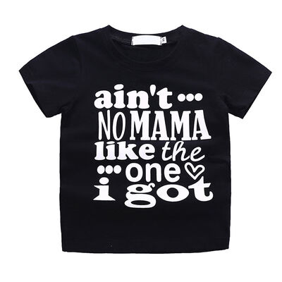 

Summer Kids Girl Boy Letter Print Short Sleeve T-shirt Tops Cotton Children Cool Casual Clothes