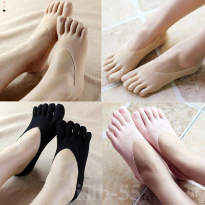 

Women Seamless Low Cut Crew Ankle Five Finger Toe Boat Socks Hosiery 1Pair