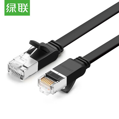

Green Union UGREEN six types of network cable pure copper CAT6 class Gigabit network connection line high speed computer broadband home jumper finished network cable flat line 10 meters black 50189