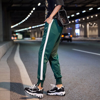 

Casual Sports Pants for Women Korean Joggers Sweatpants Spring Striped Woman Streetwear Harem Pants Harajuku Womens Trousers