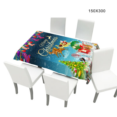 

Christmas Theme Pattern Printed Washable Table Cloth Table CoverStretch Short Chair Cover Elastic Slipcover Protector Cover