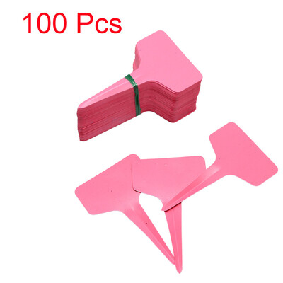 

Gobestart 100PC Plastic Plant T-type Tags Markers Nursery Tray Garden Labels