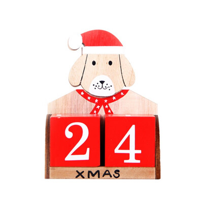 

Dog Pattern Advent Countdown Calendars Christmas Decorations Santa Claus Calendar Hotel Lobby Family Blocks Ornament
