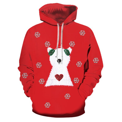 

Tailored Christmas Women Men Print Long Sleeve Hoodie Sweatshirt Ugly Pullover Tops