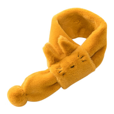 

Cute Pompom Winter Baby Scarf Bibs Rabbit Fur Neck Collar Kids Girls Solid Thick Warm Scarves