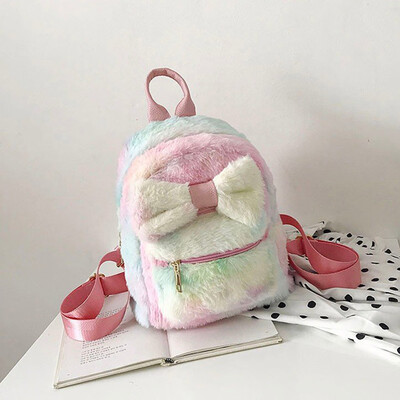 

Kids Girls School Book Bag Plush Cute Cartoon butterfly Backpack Shoulder Bag