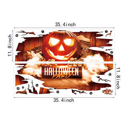 

Halloween 3D Wall Stickers Ground Sticker Scary Creepy Horror Halloween Wallpaper Decal Mural Art poster Home Window Decoration