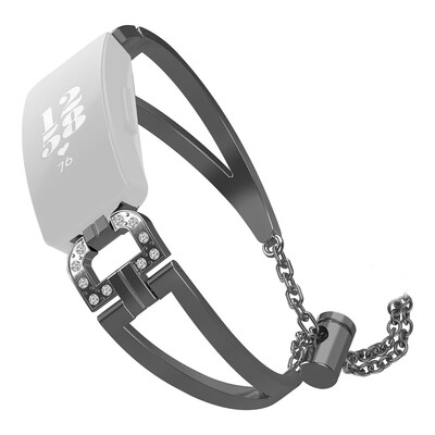 

〖Follure〗Luxury D Word Metal Crystal Watch Strap Wrist Band For Fitbit InspireInspire HR