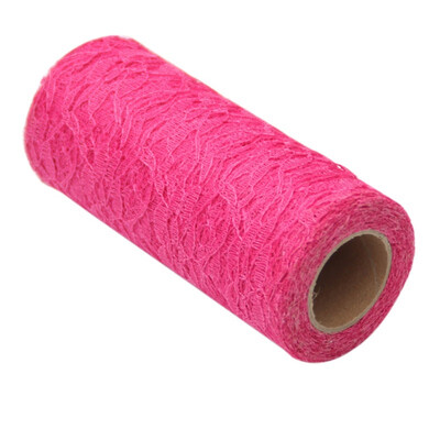 

Color Wedding Lace Decor Yard Netting Fabric Party Table Chair Sash Bow Runner Floral Tulle Roll Wedding Lace Volume Decoration