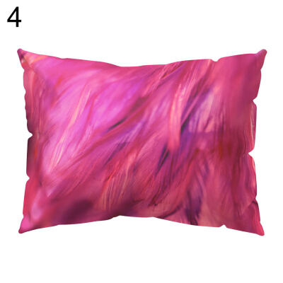 

Multicolor Feather Suqare Throw Pillow Case Cushion Cover Sofa Bedding Articles