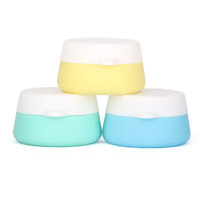 

3PCS Silicone Cream Jars Travel Accessories Containers with Hard Sealed Lids 2010ml for Face Hand Body Cream makeup organizer