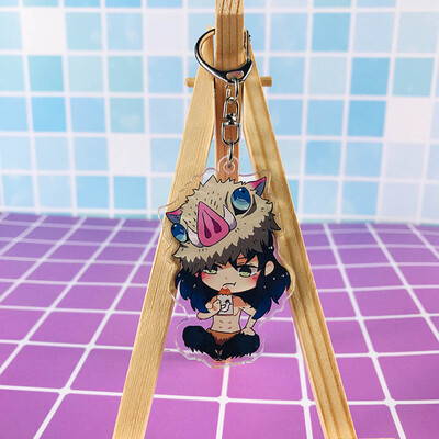 

Fat Bear Anime Demon Kimetsu no Yaiba rubber Keychain Key Ring Gift