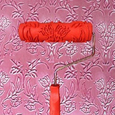 

Flowers Pattern Paint Rubber Roller for Home Shop Wall Creative Decoration