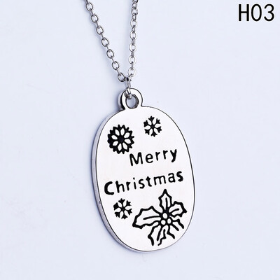 

2019 Christmas Gift Letters Merry Christmas Lettering Pendant Necklace