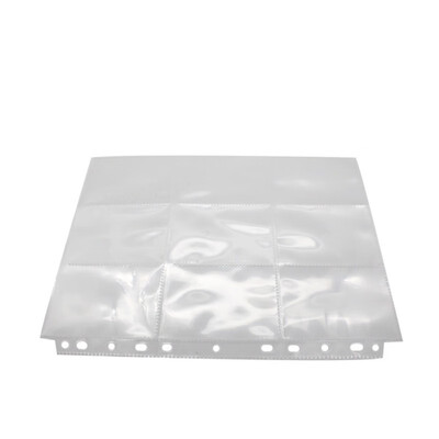 

9-Pocket Transparent Series Page Protector for Greeting Card Stamp Album Pages Card Collector DIY Paper Display Organizer
