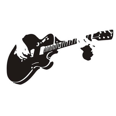 

Guitar PVC Wall Sticker Waterproof DIY Wall Decal Tattoo Art Mural Bedroom Kitchen Office Shop Decoration