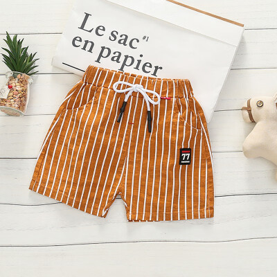 

Kids Pants Summer Baby Boys Stripe Print Short Pants Trousers Casual Kids Cotton Shorts Children Clothing